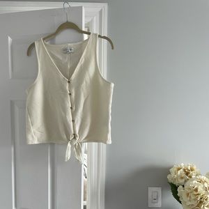 MADEWELL tie-front rubbed tank